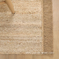 large boho jute carpet rugs with tassels